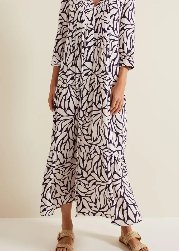 Phase Eight Dresses Penele Geo Midi Dress Purple 8211 Women