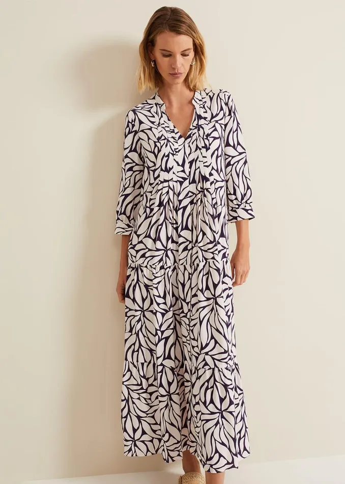 Phase Eight Dresses Penele Geo Midi Dress Purple 8211 Women