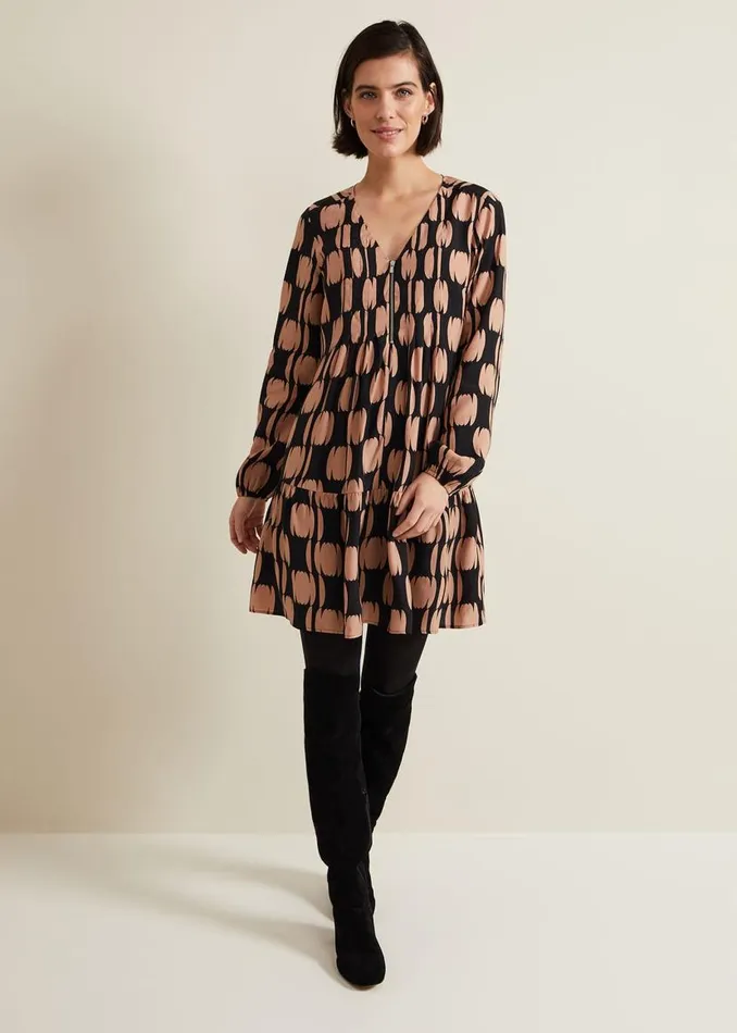Phase Eight Dresses Penele Spot Swing Dress Blackmulti 8211 Women