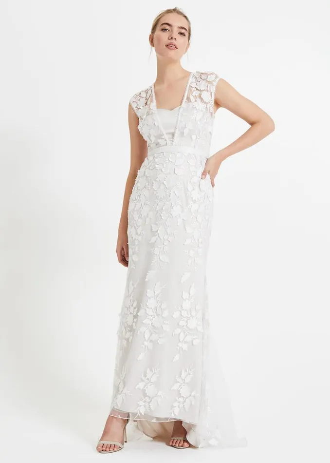 Phase Eight Dresses Peony 3d Lace Wedding Dress Almond 8211 Women