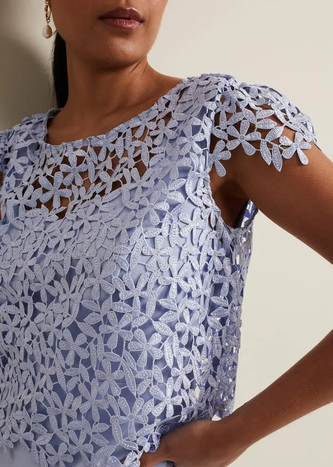 Phase Eight Dresses Petite Daisy Lace Double Layer Dress Pale Blue 8211 Women Phase Eight Dresses Petite Daisy Lace Double Layer Dress Pale Blue 8211 Women