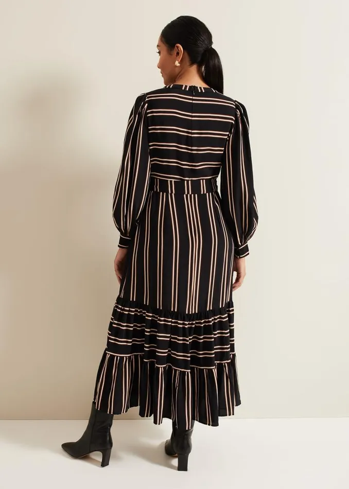 Phase Eight Dresses Petite Laura Midaxi Dress Blackmulti 8211 Women