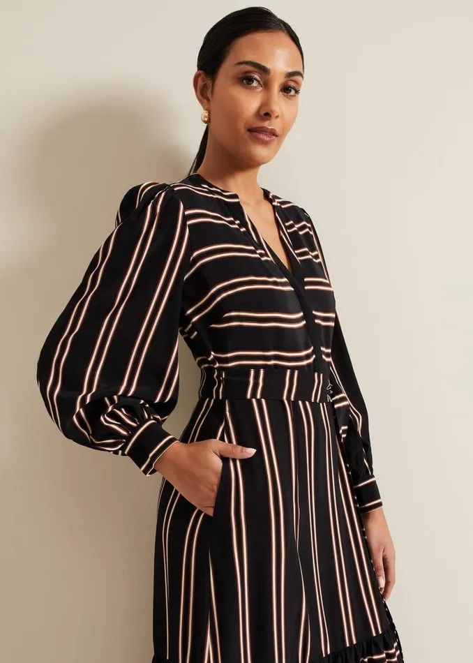 Phase Eight Dresses Petite Laura Midaxi Dress Blackmulti 8211 Women