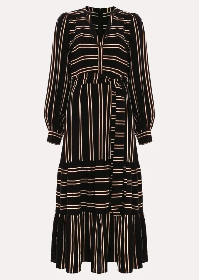 Phase Eight Dresses Petite Laura Midaxi Dress Blackmulti 8211 Women