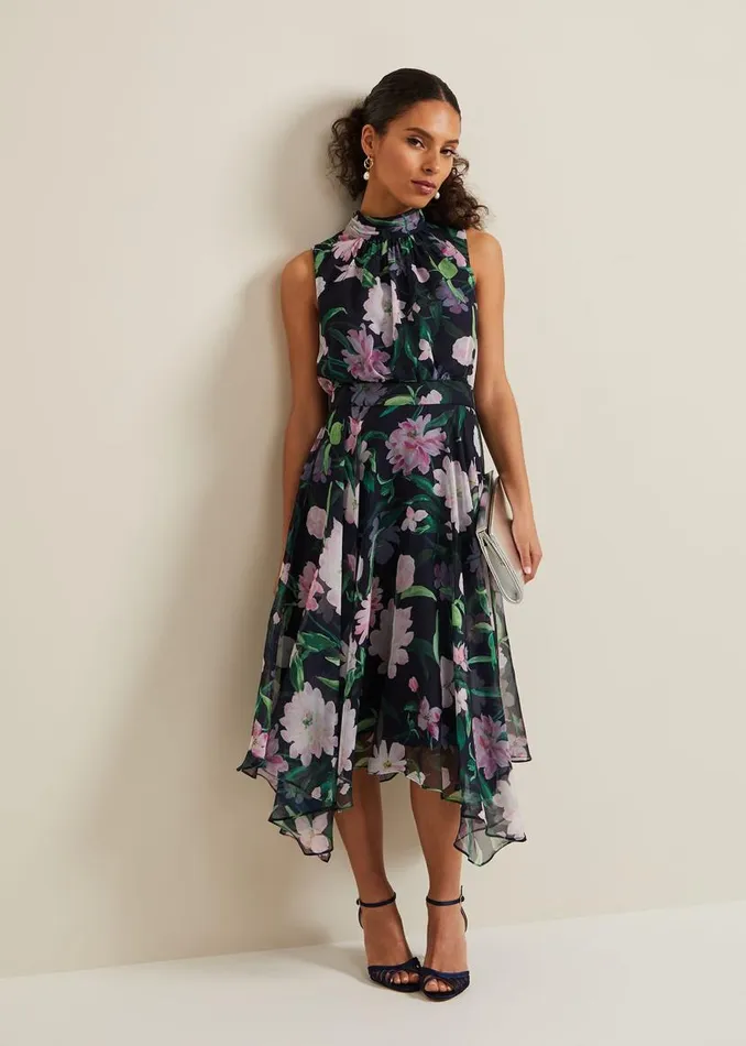 Phase Eight Dresses Petite Lucinda Floral Dress Multicoloured 8211 Women