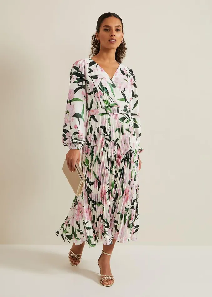 Phase Eight Dresses Petite Penny Floral Midi Dress Multicoloured 8211 Women