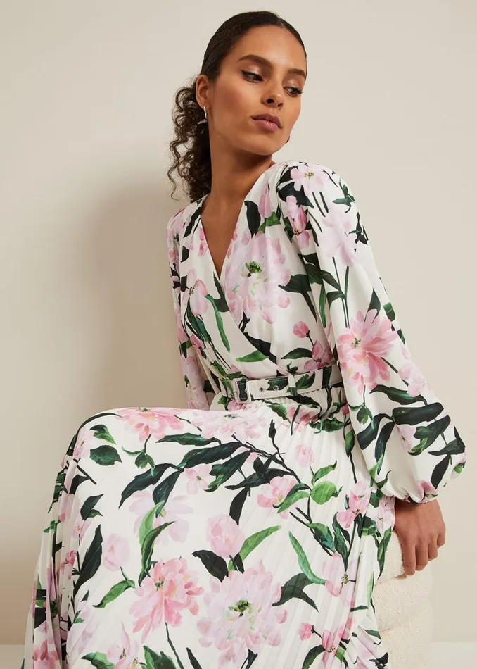 Phase Eight Dresses Petite Penny Floral Midi Dress Multicoloured 8211 Women
