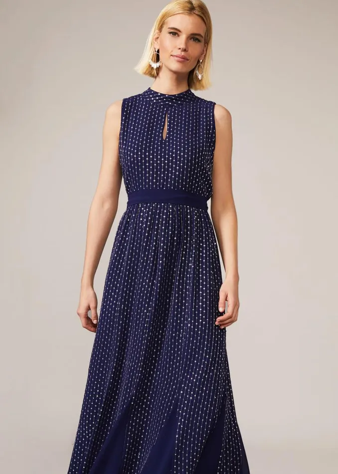 Phase Eight Dresses Pippa Embellished Blouson Dress Cobalt 8211 Women