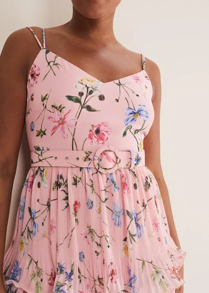 Phase Eight Dresses River Floral Tiered Midi Dress Pinkmulti 8211 Women