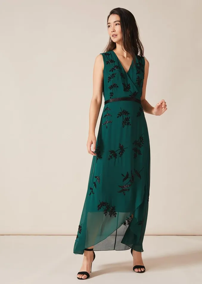 Phase Eight Dresses Serena Beaded Dress Emerald 8211 Women