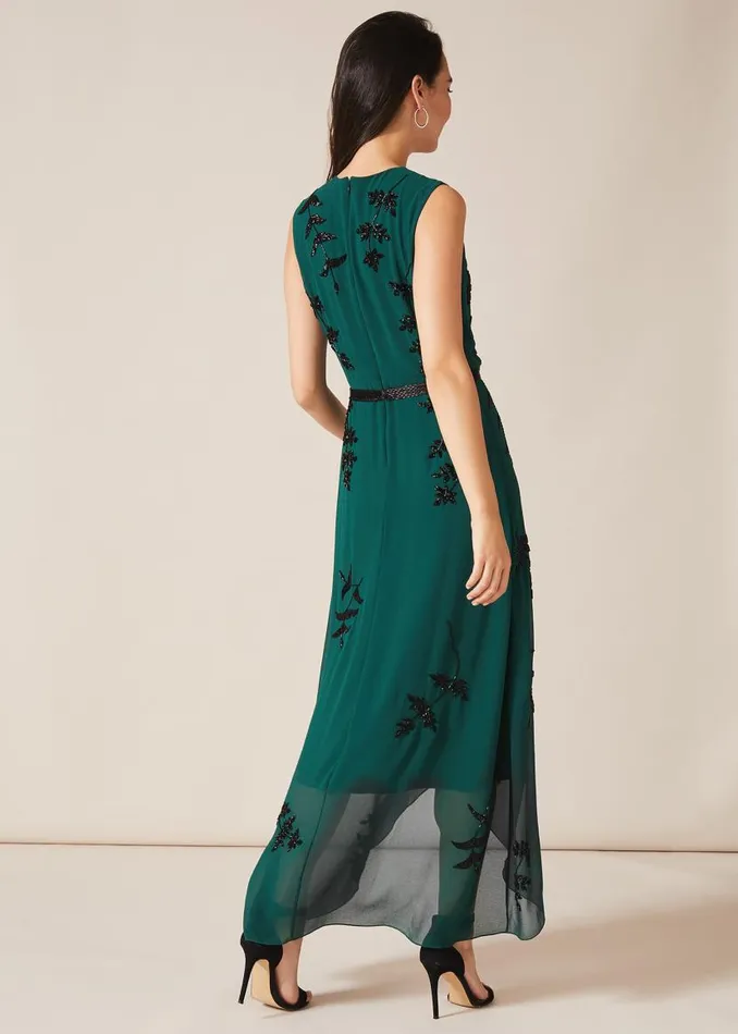 Phase Eight Dresses Serena Beaded Dress Emerald 8211 Women