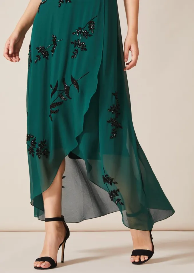 Phase Eight Dresses Serena Beaded Dress Emerald 8211 Women