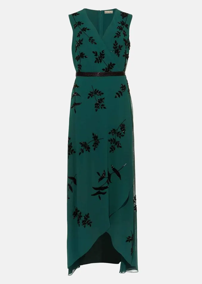 Phase Eight Dresses Serena Beaded Dress Emerald 8211 Women