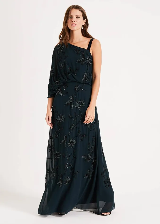 Phase Eight Dresses Shirley Embellished Maxi Dress Ever Green 8211 Women