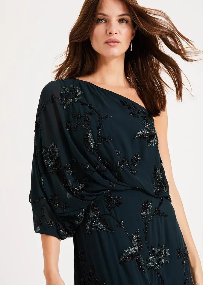 Phase Eight Dresses Shirley Embellished Maxi Dress Ever Green 8211 Women