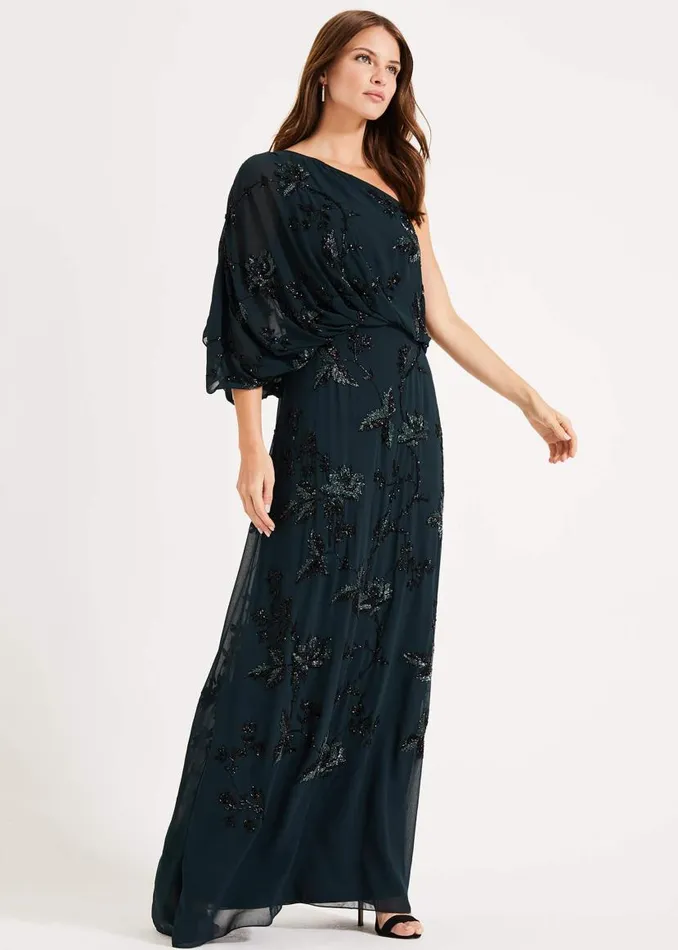 Phase Eight Dresses Shirley Embellished Maxi Dress Ever Green 8211 Women