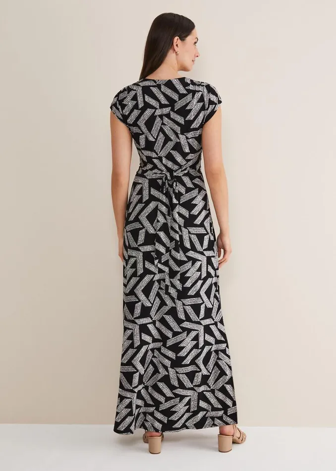 Phase Eight Dresses Siobhan Abstract Maxi Dress Blackwhite 8211 Women