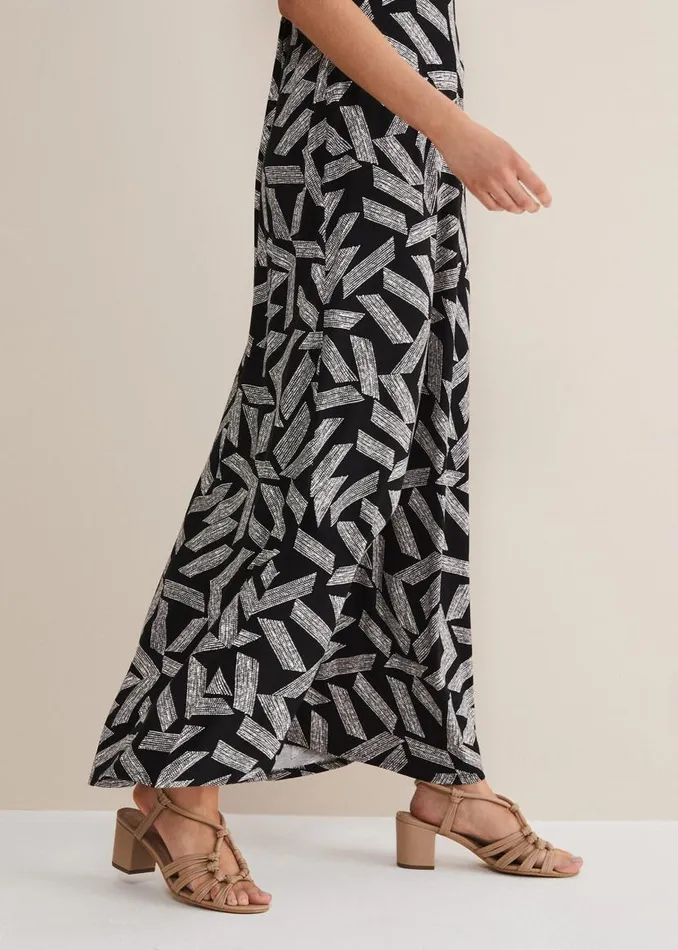 Phase Eight Dresses Siobhan Abstract Maxi Dress Blackwhite 8211 Women