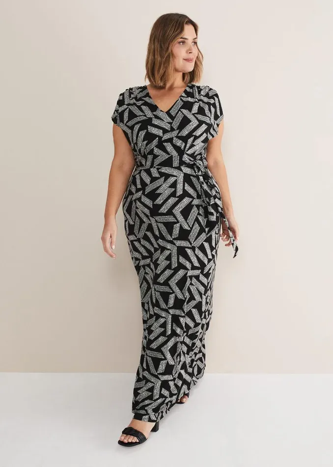 Phase Eight Dresses Siobhan Abstract Maxi Dress Blackwhite 8211 Women