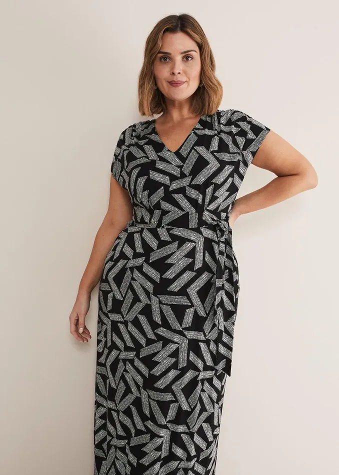 Phase Eight Dresses Siobhan Abstract Maxi Dress Blackwhite 8211 Women