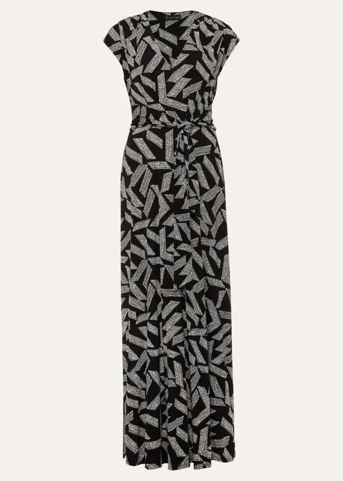 Phase Eight Dresses Siobhan Abstract Maxi Dress Blackwhite 8211 Women