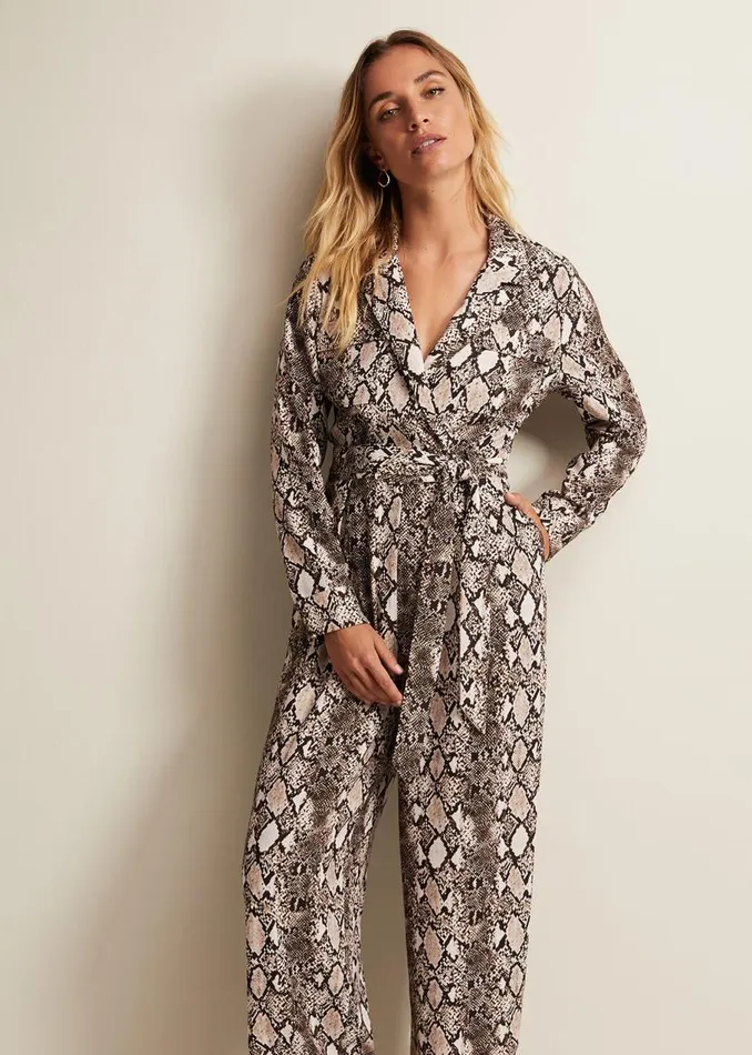 Phase Eight Dresses Snake Constance Jumpsuit Brown 8211 Women