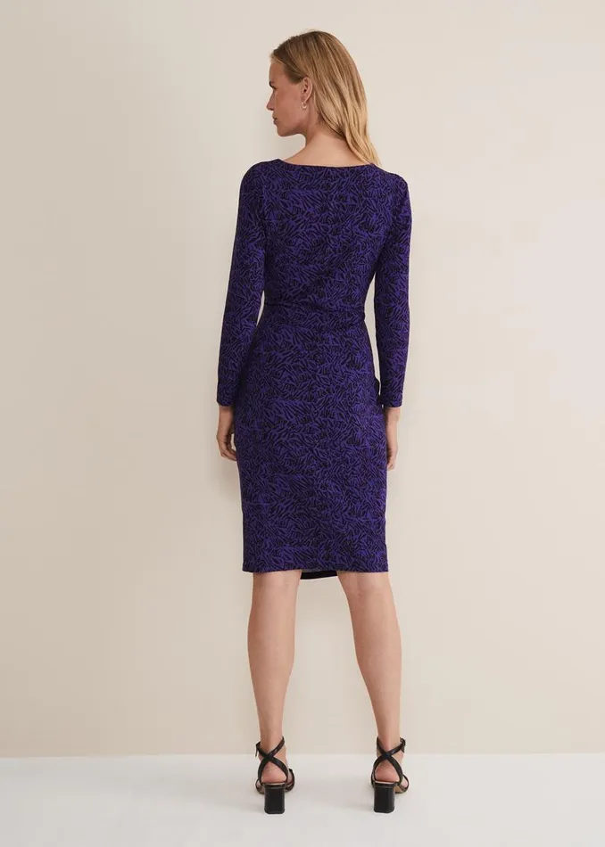 Phase Eight Dresses Theadora Jersey Midi Dress Blackpurple 8211 Women