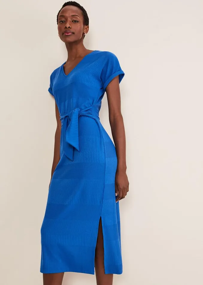 Phase Eight Dresses Yazmina Jersey Midi Dress Blue 8211 Women