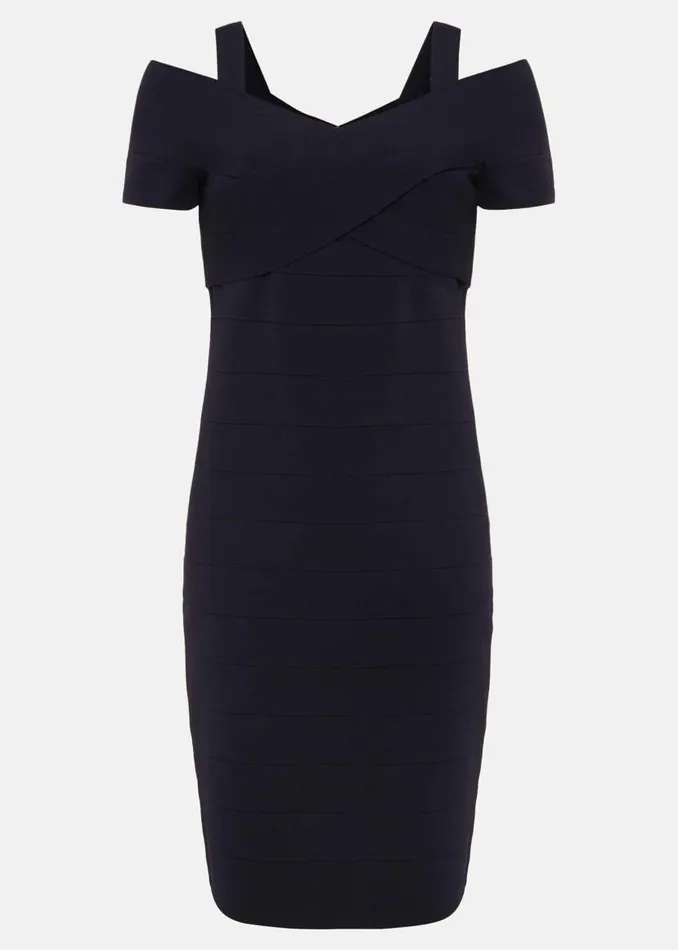 Phase Eight Dresses Zella Knitted Bandage Dress Navy 8211 Women