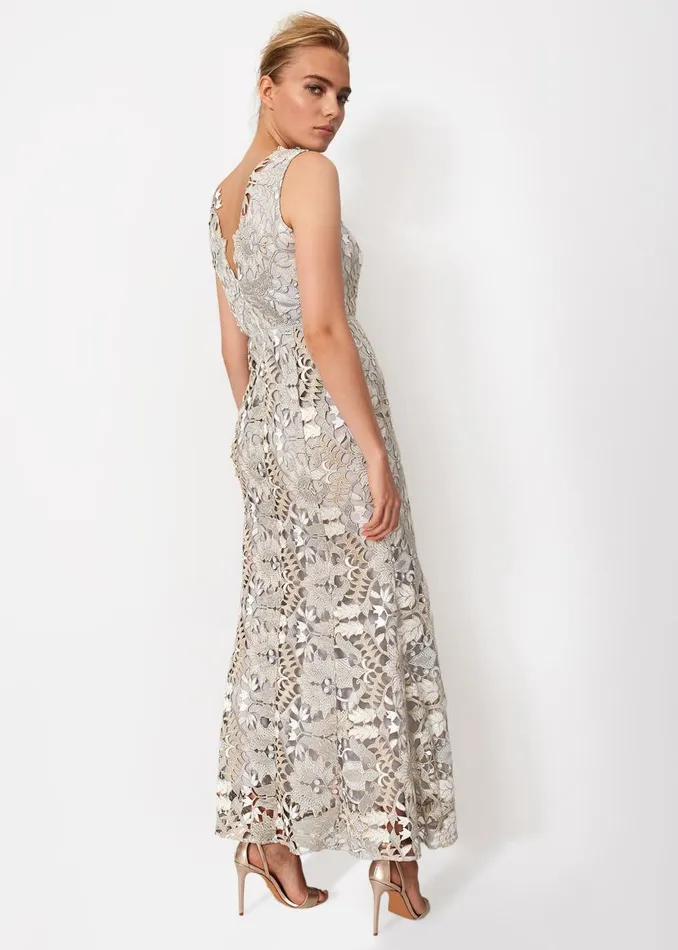 Phase Eight Dresses Zoey Lace Maxi Dress Smoke 8211 Women