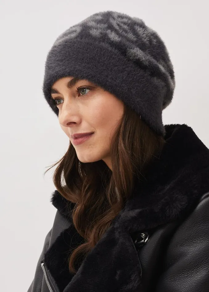 Phase Eight Fascinators and Hats Fiona Leopard Fluffy Hat Charcoal 8211 Women Phase Eight Fascinators and Hats Fiona Leopard Fluffy Hat Charcoal 8211 Women