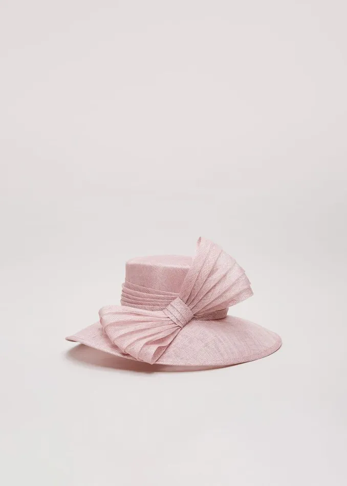 Phase Eight Fascinators and Hats Pleat Bow Hat Pale Pink 8211 Women
