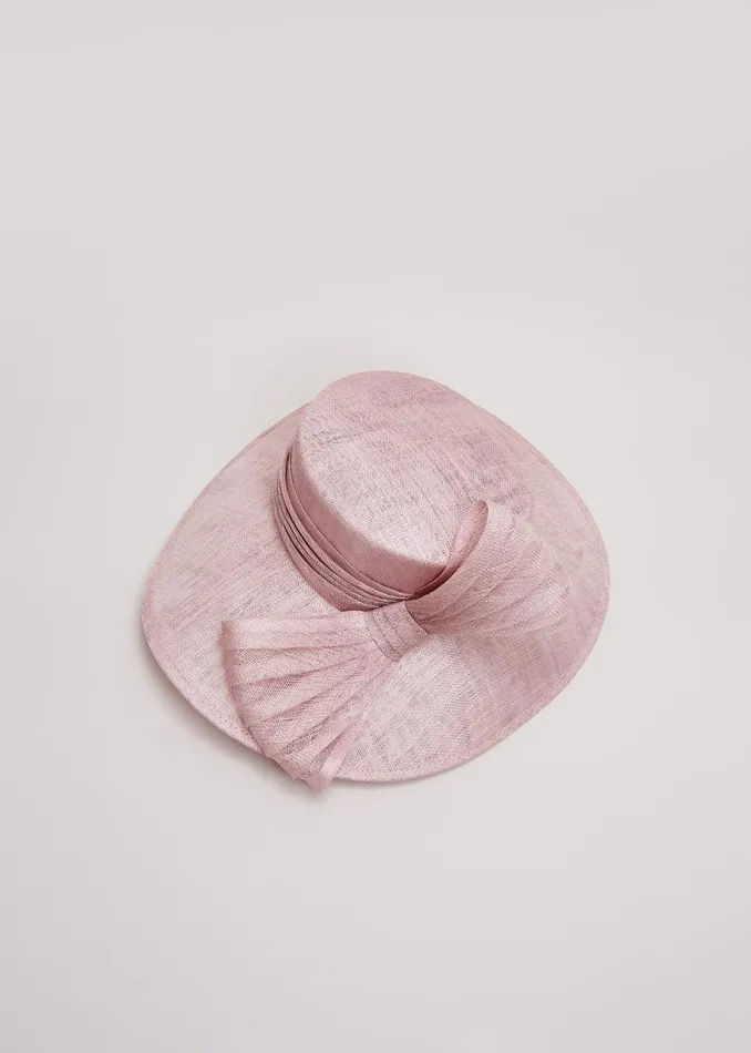 Phase Eight Fascinators and Hats Pleat Bow Hat Pale Pink 8211 Women