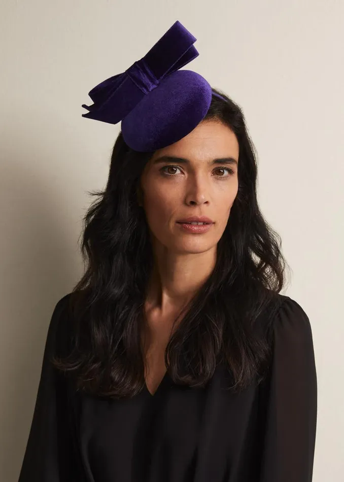 Phase Eight Fascinators and Hats Velvet Bow Pillbox Fascinator Cobalt 8211 Women Phase Eight Fascinators and Hats Velvet Bow Pillbox Fascinator Cobalt 8211 Women