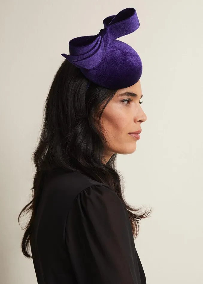 Phase Eight Fascinators and Hats Velvet Bow Pillbox Fascinator Cobalt 8211 Women Phase Eight Fascinators and Hats Velvet Bow Pillbox Fascinator Cobalt 8211 Women