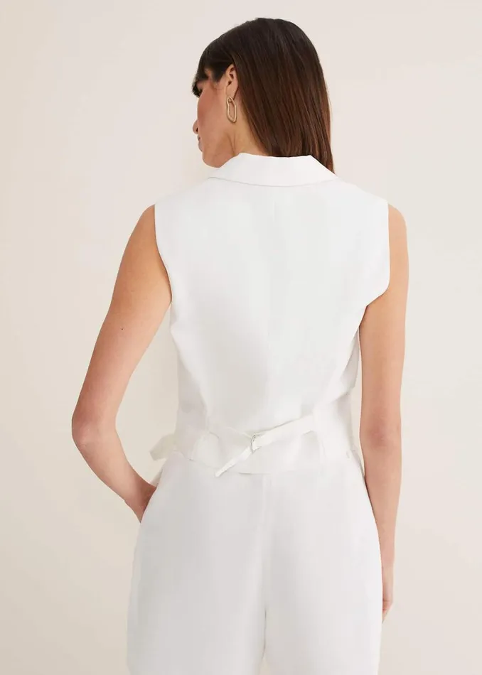 Phase Eight Jackets Bianca Waistcoat CoOrd Ivory 8211 Women