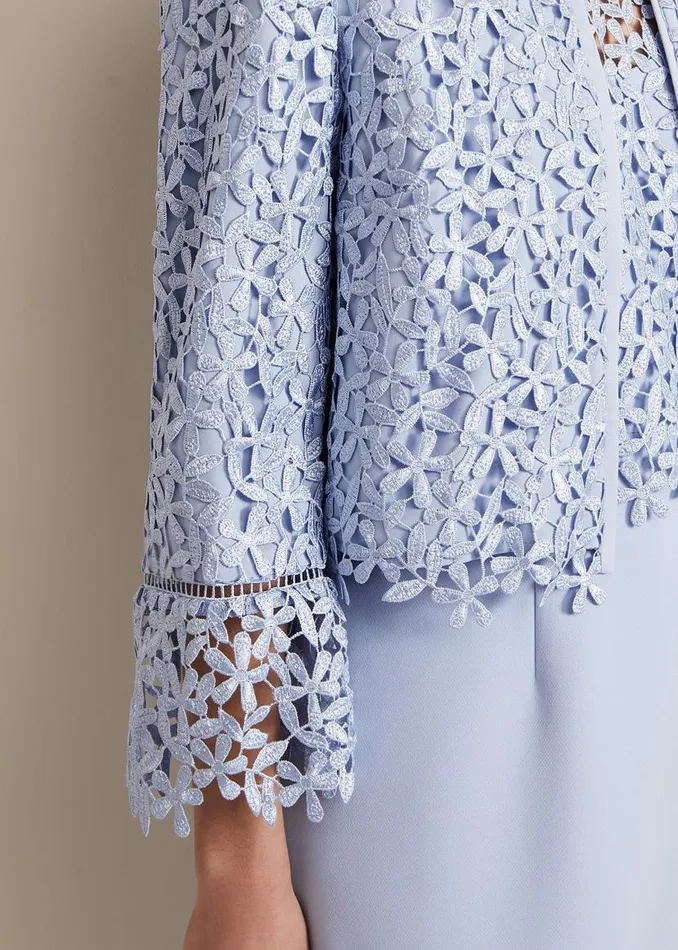 Phase Eight Jackets Daisy Lace Jacket Pale Blue 8211 Women