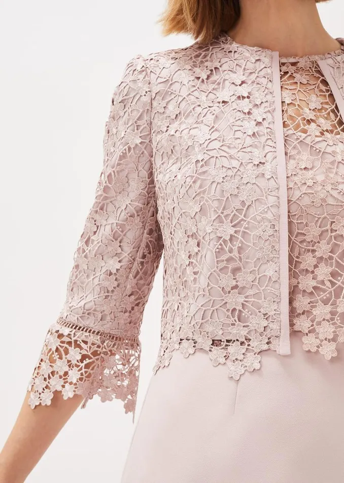 Phase Eight Jackets Mariposa Lace Occasion Jacket Antique Rose 8211 Women