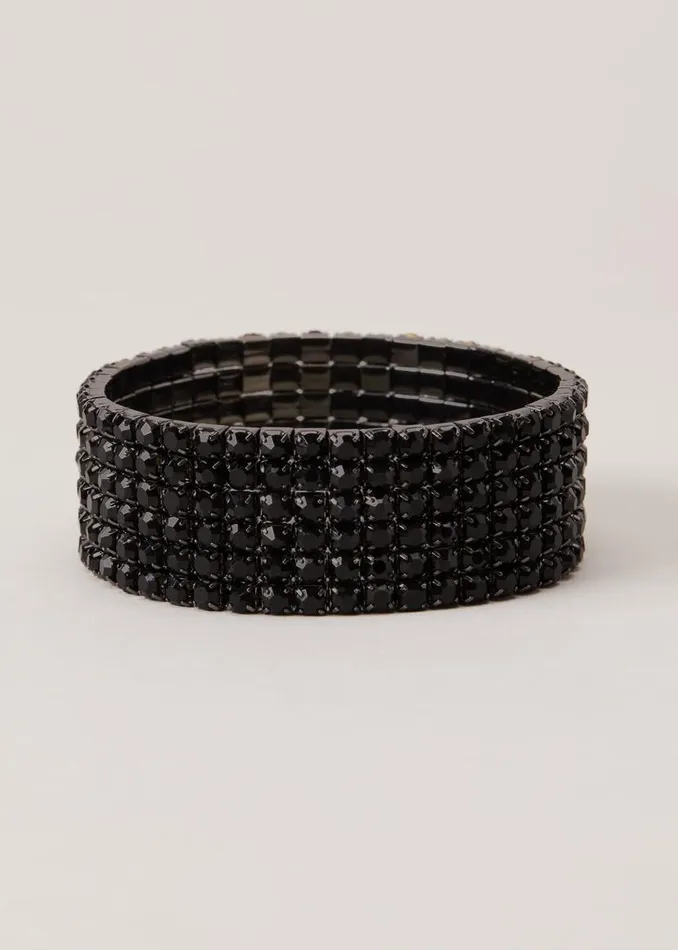 Phase Eight Jewellery Black Sparkle Cuff Bracelet Black 8211 Women