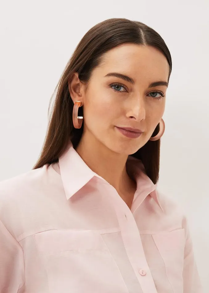 Phase Eight Jewellery Clear Hoop Earring Pink 8211 Women