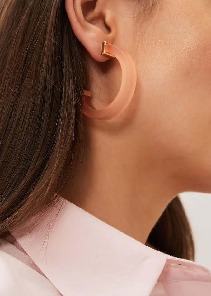 Phase Eight Jewellery Clear Hoop Earring Pink 8211 Women