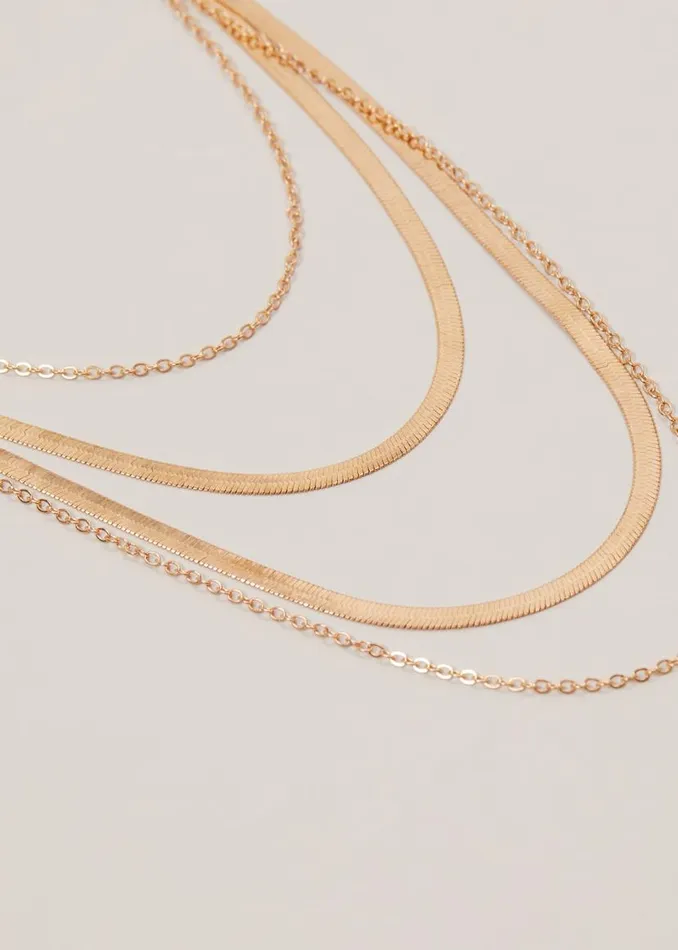 Phase Eight Jewellery Gold Layered Necklace Gold 8211 Women