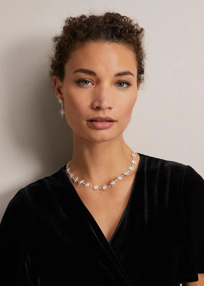 Phase Eight Jewellery Silver Plated Star Necklace Silver 8211 Women