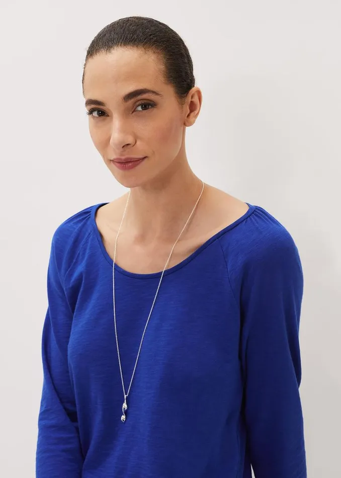 Phase Eight Jewellery Twist Pendant Long Necklace Silver 8211 Women