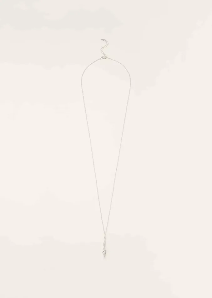 Phase Eight Jewellery Twist Pendant Long Necklace Silver 8211 Women