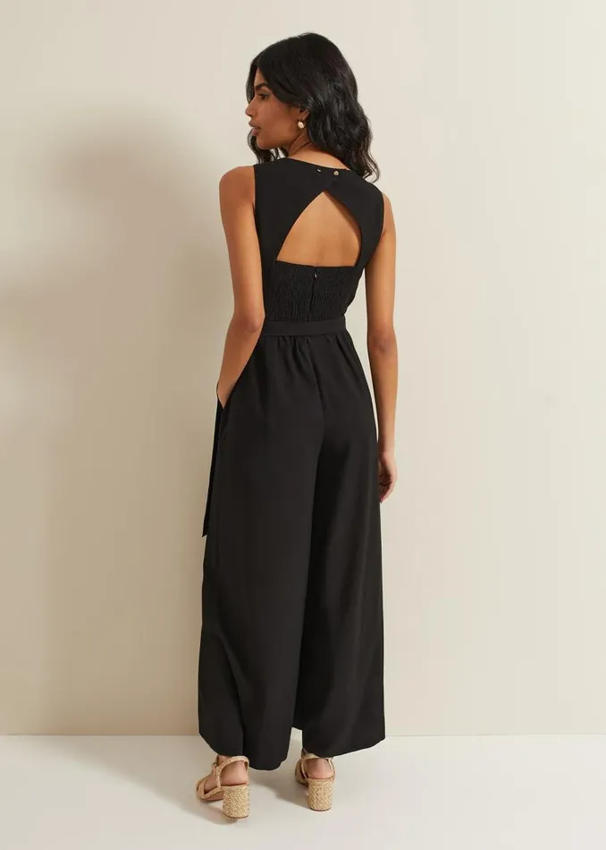 Phase Eight Jumpsuits Marta Black Culotte Jumpsuit Black 8211 Women
