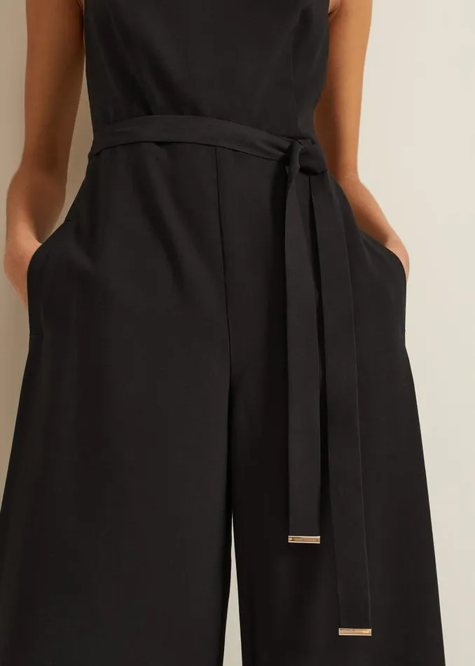 Phase Eight Jumpsuits Marta Black Culotte Jumpsuit Black 8211 Women