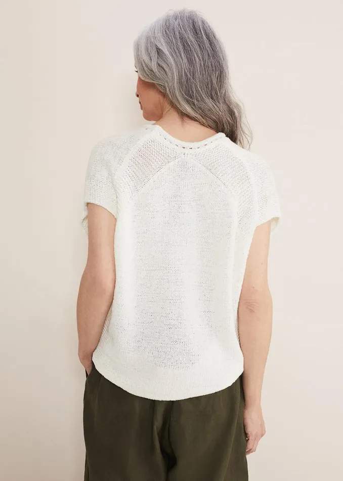 Phase Eight Knitwear Alana Textured Knit White 8211 Women