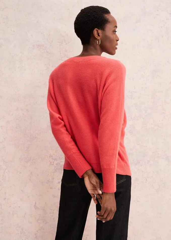 Phase Eight Knitwear Beatrice Cashmere Jumper Coral 8211 Women