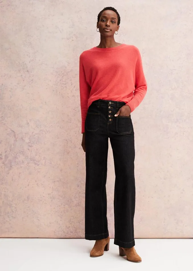 Phase Eight Knitwear Beatrice Cashmere Jumper Coral 8211 Women